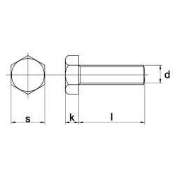 Tapbout Din933 8.8 M4X45Mm Verzinkt - 500 stuks