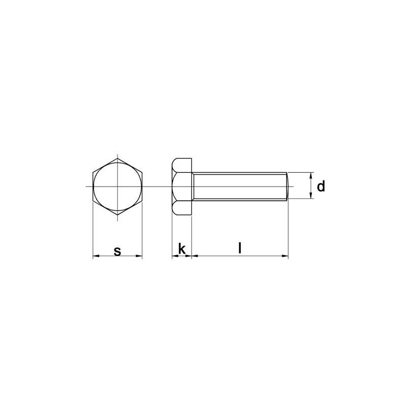 Tapbout Din933 8.8 M4X45Mm Verzinkt - 500 stuks