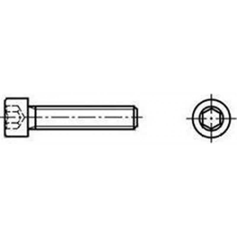 Inbusbout Din912 12.9 Ck M8X45Mm Zwart - 200 stuks