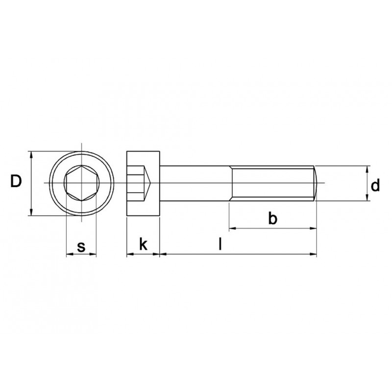 Inbusbout Din912 12.9 Ck M12X20Mm Zwart - 100 stuks