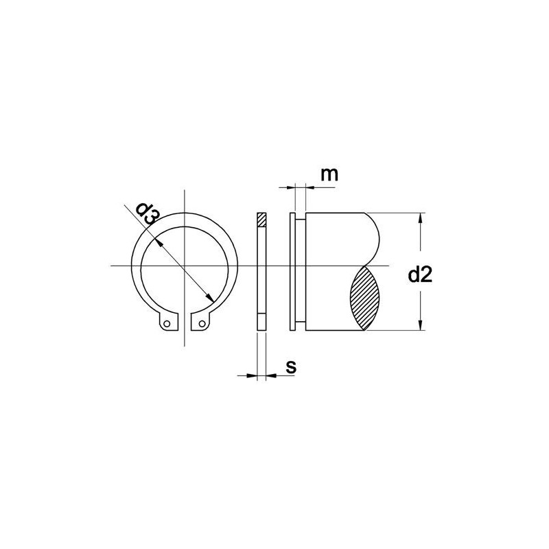 Borgring Din471 160X4Mm Voor As  - 5 Stuks