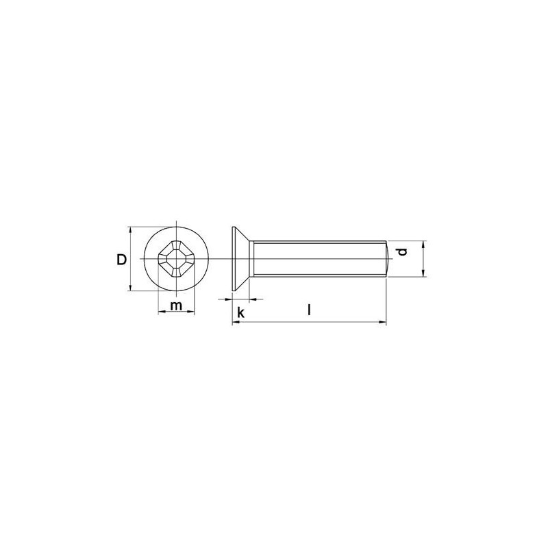 Metaalschroef Din965Ph M4X40Mm Vk RVS A2 - 200 stuks