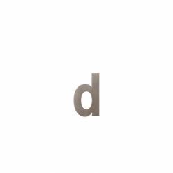 Letter D/ 156 mm Mocca blend