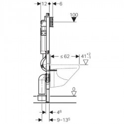 Geberit Duofix Inbouwreservoir UP320 - 500x1120x120mm