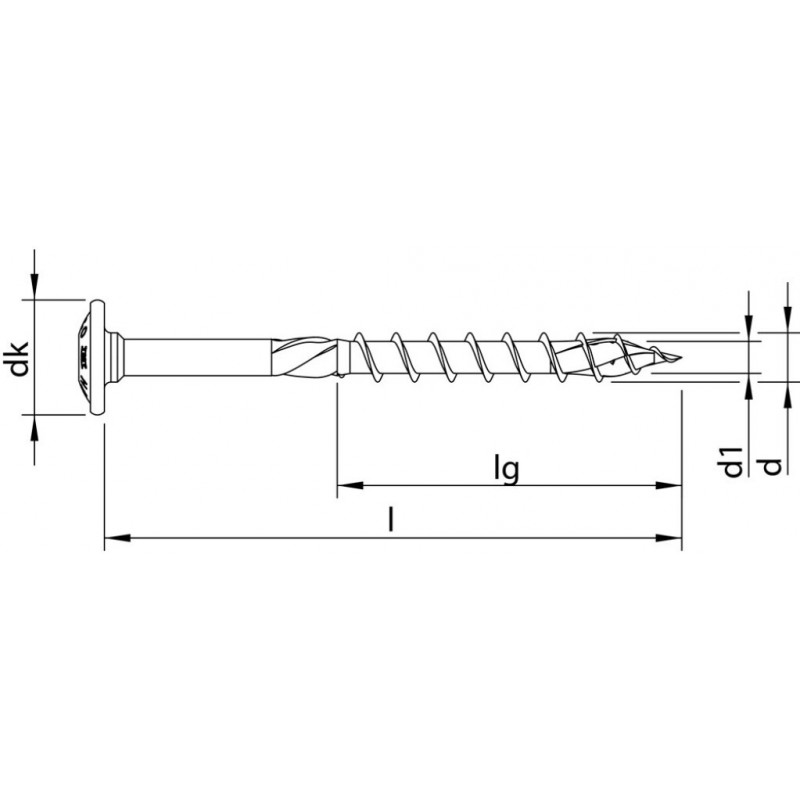 Heco Topix+ Tellerkopschroef 8x360mm deeldraad Torx40 - Verzinkt - 50 stuks