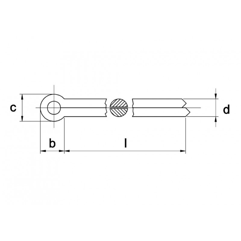 Splitpen 8x63mm Verzinkt DIN94 - 100 stuks