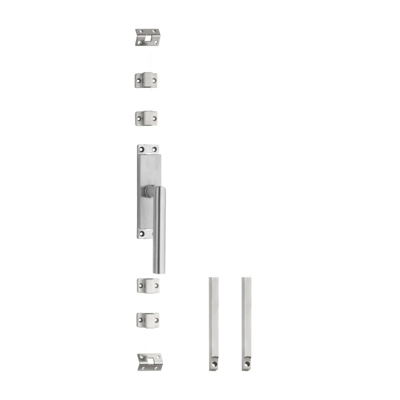 Intersteel Kruk-espagnolet rechts Hoek 90° met stangenset 2x 1245 mm rvs geborsteld