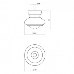 Intersteel Knop 40mm beukenhout