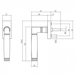 Intersteel Raamkruk Ton 212 rvs geborsteld