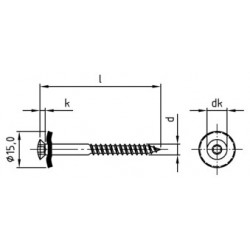 Gevelplaatschroef met ring 4,5x50mm - RVS A2 - TX20