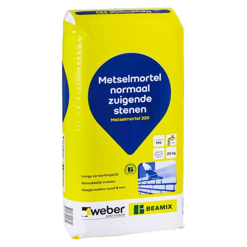 Beamix Metselmortel 320-A - Zonder Kalk - 25kg