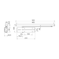 ASSA ABLOY Deurdranger DC 135 - EN 3 - Inclusief Glijarm