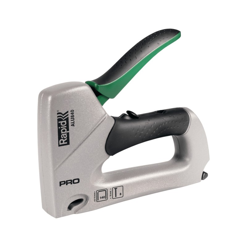 Rapid Pro Alu840 Handtacker - Dual Magazijn - Softgrip - Regelbare Slagkracht