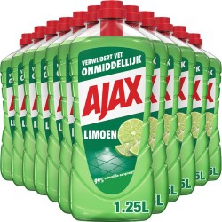 Ajax Allesreiniger Limoen 1.25L - Flacon - 12 stuks