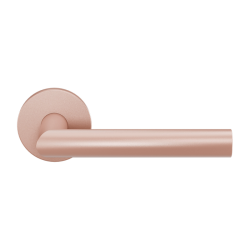 Blush L-haaks model deurkruk 19mm op rozet 53x6mm - Roze