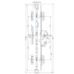 BUVA Meerpuntssluiting 6220-AP4-179 - Cilinderbediend - DM 55 - PC 92 - 20x2105mm - D1/2/3/4 - SKG***