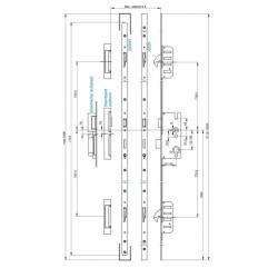 BUVA Meerpuntssluiting 6220 - Cilinderbediend - D1+D3 - DM 55 - PC 72 - 2115mm - SKG ***