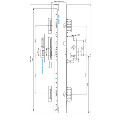 BUVA Meerpuntssluiting 6220R-Senior - Cilinderbediend - D1+D3 - DM 65 - PC 72 - 1772mm - SKG ***