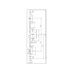 KFV Meerpuntssluiting 2502W270 - Cilinderbediend - DM 55 - PC 72 - 2055mm - D1/2/3/4 - SKG ***