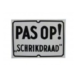 Bord 20X28 Pvc Pas Op Schrikdraad