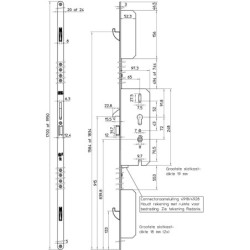 Nemef Meerpuntssluiting 4918/85-65U Senior - Elektro-Mechanisch - DM 65 - PC 72 - 24x1950mm - D1+D4 - SKG***