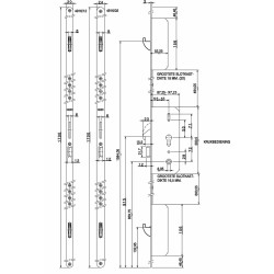 Nemef Meerpuntssluiting 4916-65U Senior - Krukbediend - DM 65 - PC 72 - 24x1700mm - D1/2/3/4 - SKG***